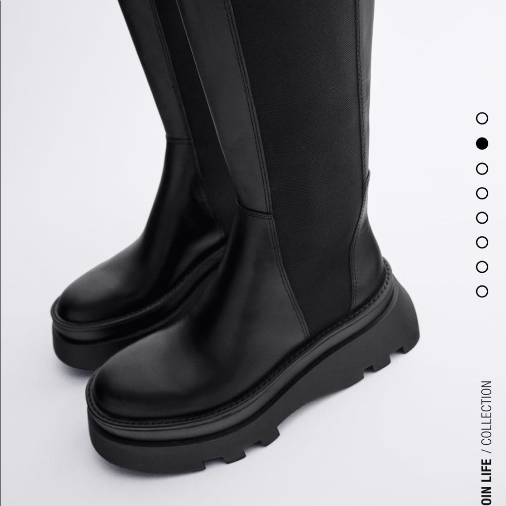 Zara lug sole boots - Picture 3 of 8